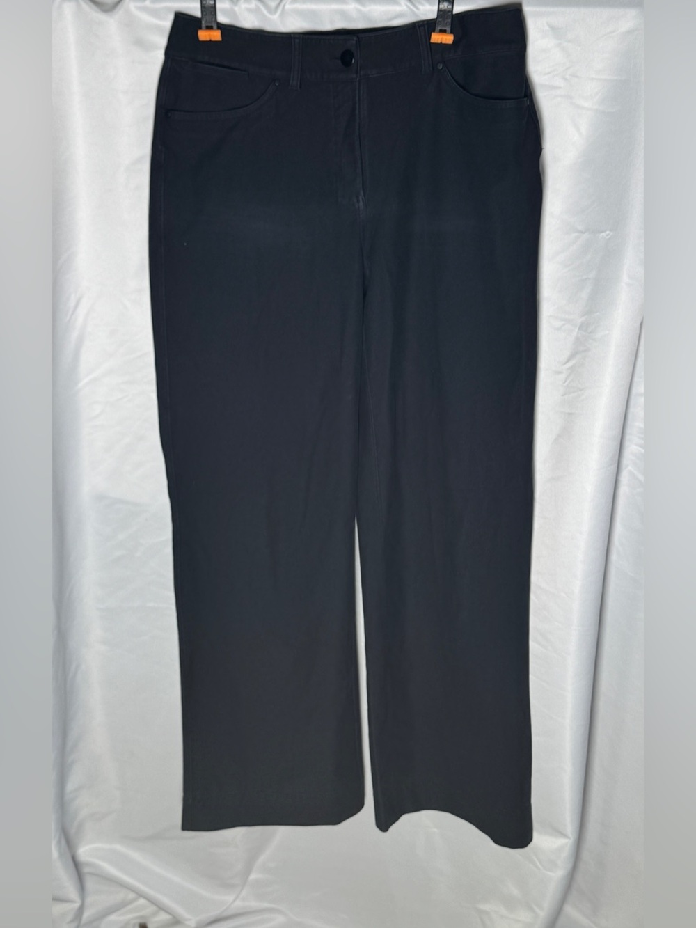 Lululemon Black Wide Leg Pants High Rise Stretch Workwear Size 28